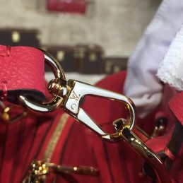 Replica Louis Vuitton Bright Red Embossed Monogram Montaigne MM