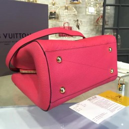Replica Louis Vuitton Bright Red Embossed Monogram Montaigne MM