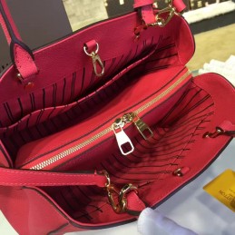 Replica Louis Vuitton Bright Red Embossed Monogram Montaigne MM