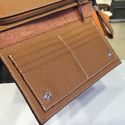 Replica Hermes Brown H Long Wallet
