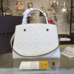 Replica Louis Vuitton White Embossed Monogram Montaigne MM