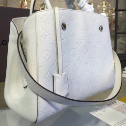 Replica Louis Vuitton White Embossed Monogram Montaigne MM