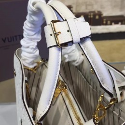 Replica Louis Vuitton White Embossed Monogram Montaigne MM