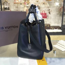 Replica Louis Vuitton Black Embossed Monogram Montaigne MM