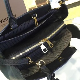 Replica Louis Vuitton Black Embossed Monogram Montaigne MM
