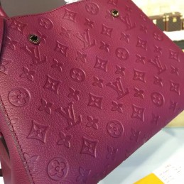 Replica Louis Vuitton Burgundy Embossed Monogram Montaigne MM