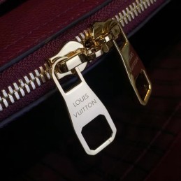 Replica Louis Vuitton Burgundy Embossed Monogram Montaigne MM