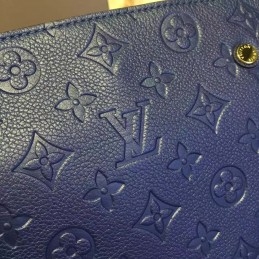 Replica Louis Vuitton Navy Blue Embossed Monogram Montaigne MM