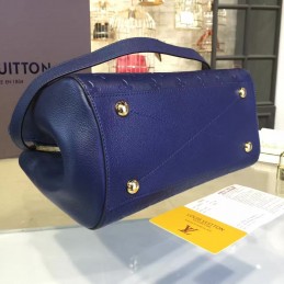 Replica Louis Vuitton Navy Blue Embossed Monogram Montaigne MM