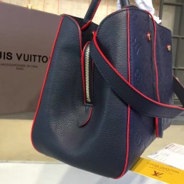 Replica Louis Vuitton Navy Blue Red Trim Montaigne MM