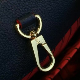 Replica Louis Vuitton Navy Blue Red Trim Montaigne MM