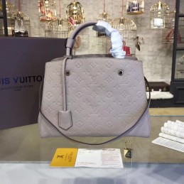 Replica Louis Vuitton Taupe Embossed Monogram Montaigne MM