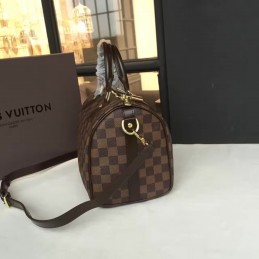 Replica Louis Vuitton Brown Damier Ebene Speedy 25