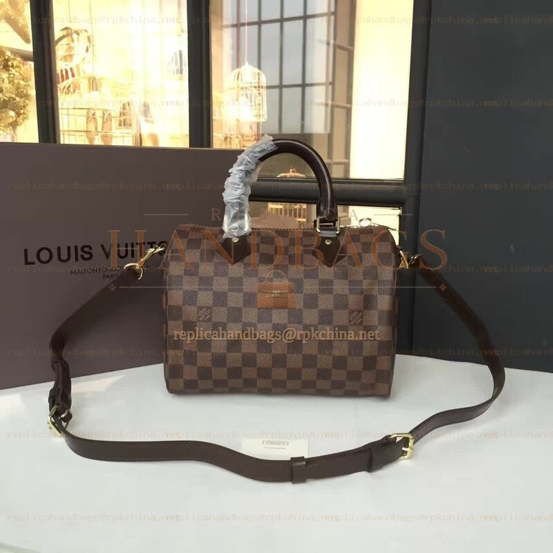 Replica Louis Vuitton Brown Damier Ebene Speedy 25