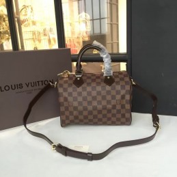 Replica Louis Vuitton Brown Damier Ebene Speedy 25