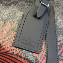 Replica Louis Vuitton Damier Graphite Red Floral Keepall Bandouliere 45