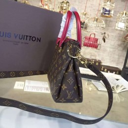 Replica Louis Vuitton Brown Monogram Bright Pink Trim Pallas BB