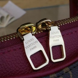 Replica Louis Vuitton Brown Monogram Bright Pink Trim Pallas BB