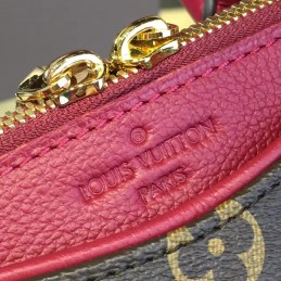 Replica Louis Vuitton Brown Monogram Bright Pink Trim Pallas BB