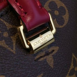 Replica Louis Vuitton Brown Monogram Bright Pink Trim Pallas BB