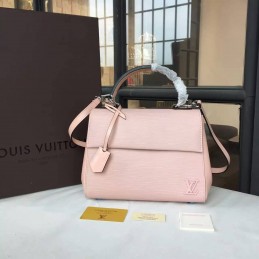 Replica Louis Vuitton Pale Pink Textured Cluny BB