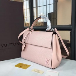 Replica Louis Vuitton Pale Pink Textured Cluny BB
