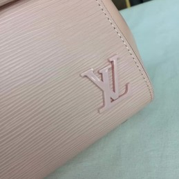 Replica Louis Vuitton Pale Pink Textured Cluny BB