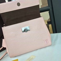 Replica Louis Vuitton Pale Pink Textured Cluny BB