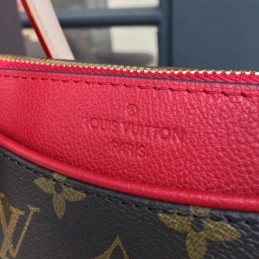 Replica Louis Vuitton Brown Monogram Pink Trim Pallas MM