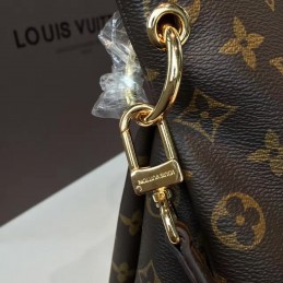 Replica Louis Vuitton Brown Monogram Pink Trim Pallas MM