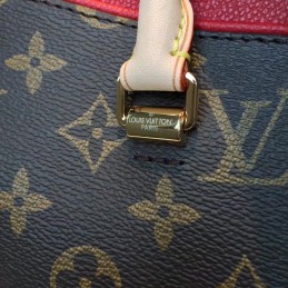 Replica Louis Vuitton Brown Monogram Pink Trim Pallas MM