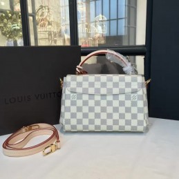 Replica Louis Vuitton White Damier Azur Pink Trim Croisette
