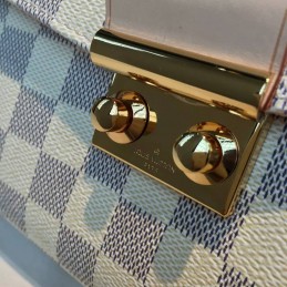 Replica Louis Vuitton White Damier Azur Pink Trim Croisette