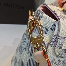 Replica Louis Vuitton White Damier Azur Pink Trim Croisette