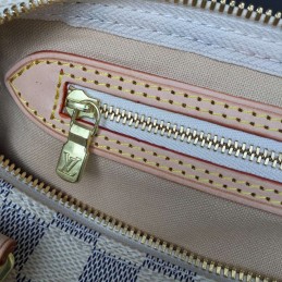 Replica Louis Vuitton White Damier Azur Pink Trim Speedy 25