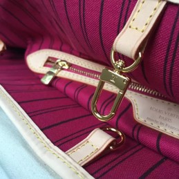 Replica Louis Vuitton Brown Monogram Fuchsia Interior Neverfull GM