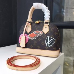 Replica Louis Vuitton Brown Monogram Patch Alma BB
