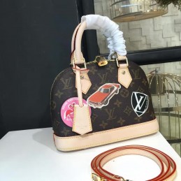 Replica Louis Vuitton Brown Monogram Patch Alma BB