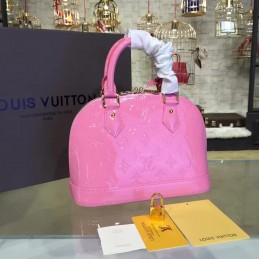 Replica Louis Vuitton Pink Embossed Monogram Alma BB