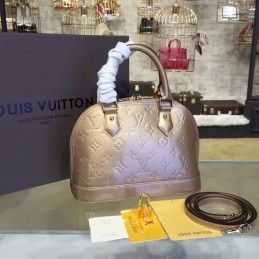 Replica Louis Vuitton Champagne Embossed Monogram Alma BB