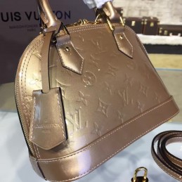Replica Louis Vuitton Champagne Embossed Monogram Alma BB