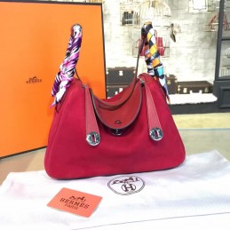 Replica Hermes Red Lindy 30 Bag Twilly Handle
