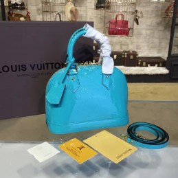 Replica Louis Vuitton Turquoise Textured Alma BB