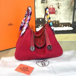 Replica Hermes Red Lindy 30 Bag Twilly Handle