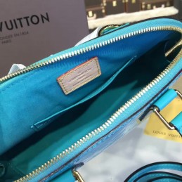 Replica Louis Vuitton Turquoise Textured Alma BB