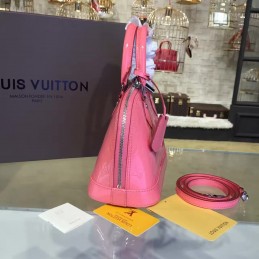 Replica Louis Vuitton Bright Pink Embossed Monogram Alma BB