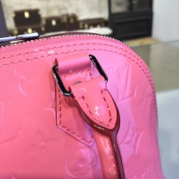 Replica Louis Vuitton Bright Pink Embossed Monogram Alma BB