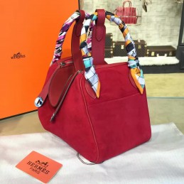 Replica Hermes Red Lindy 30 Bag Twilly Handle