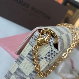 Replica Louis Vuitton White Damier Azur Pink Felicie Pochette