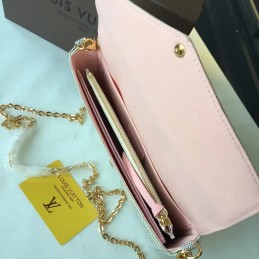 Replica Louis Vuitton White Damier Azur Pink Felicie Pochette